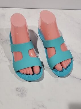 Crocs Serena Slide Blue Sliders Comfort Sandals